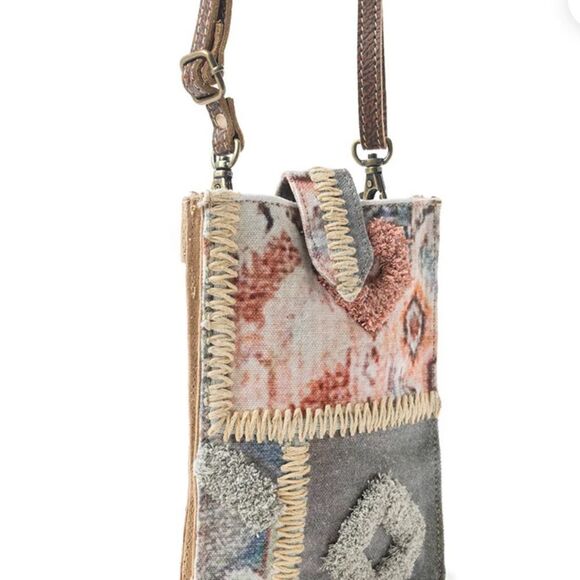 Myra Desert Sage Fringe Cell Phone Bag - Picture 7 of 10